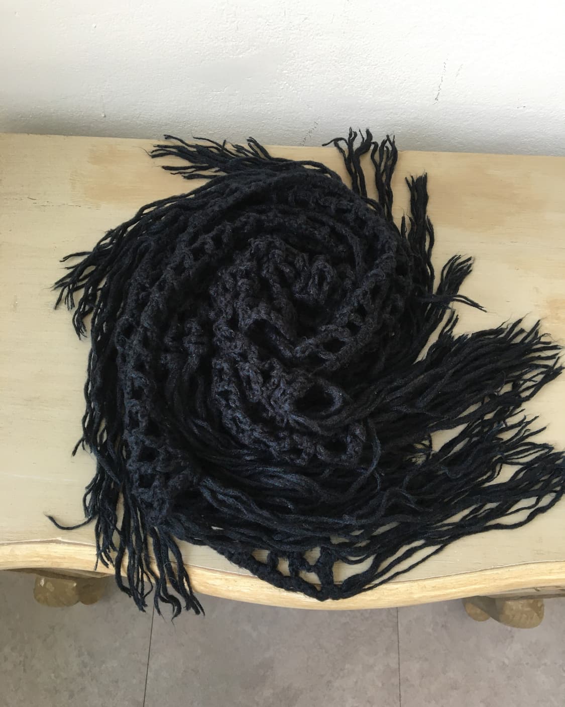 fringe point net knit scarf 상품이미지1
