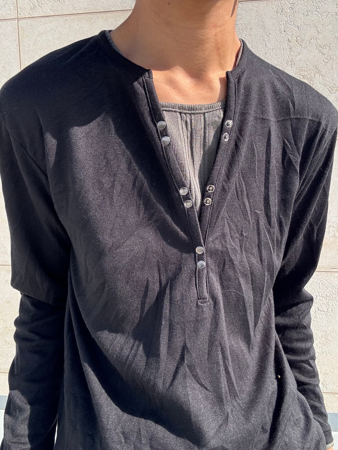 “Vintage”Minimal Design Khaki Layered Mu 상품이미지8