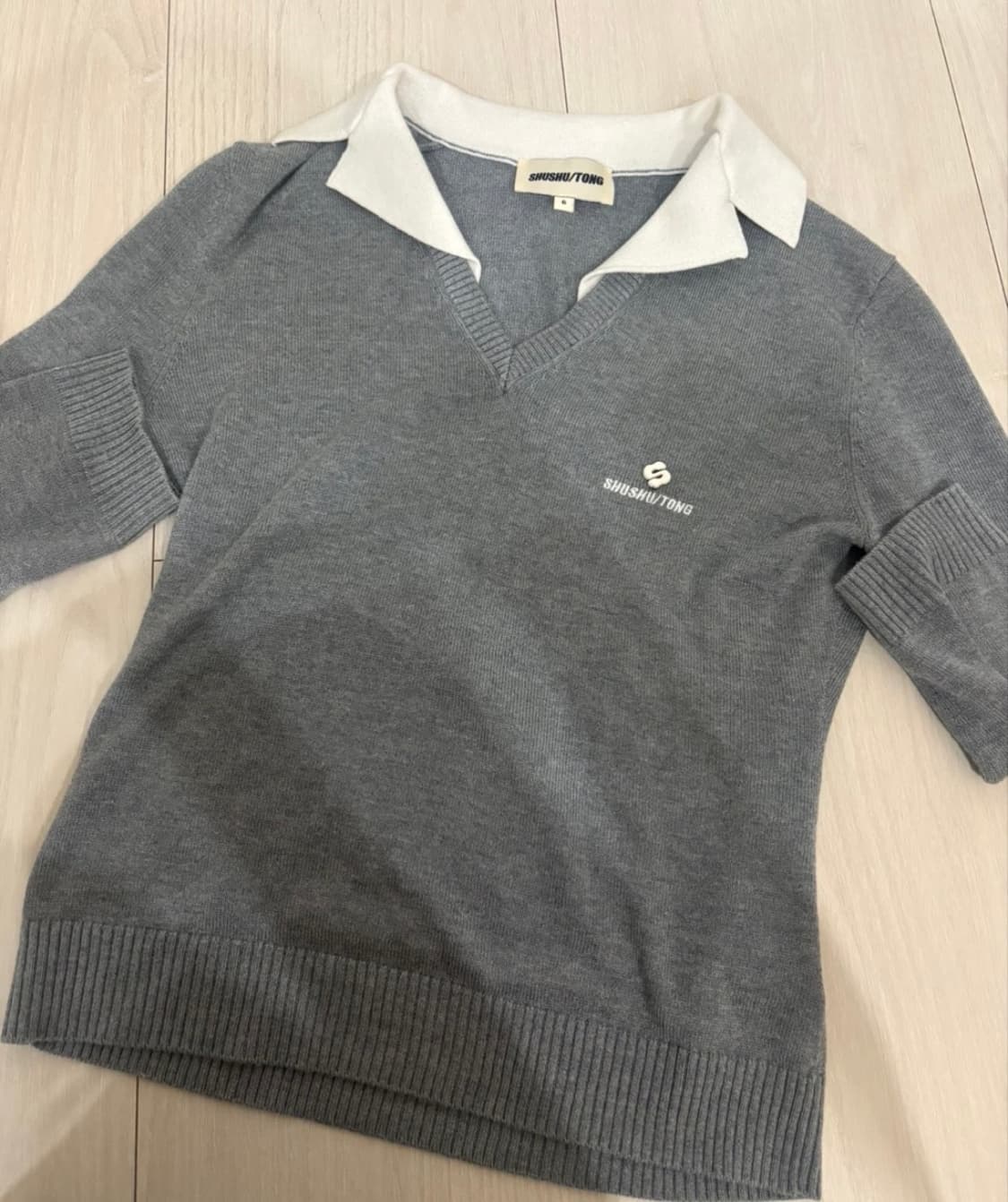 슈슈통 카라 니트 그레이  6사이즈 상품이미지1