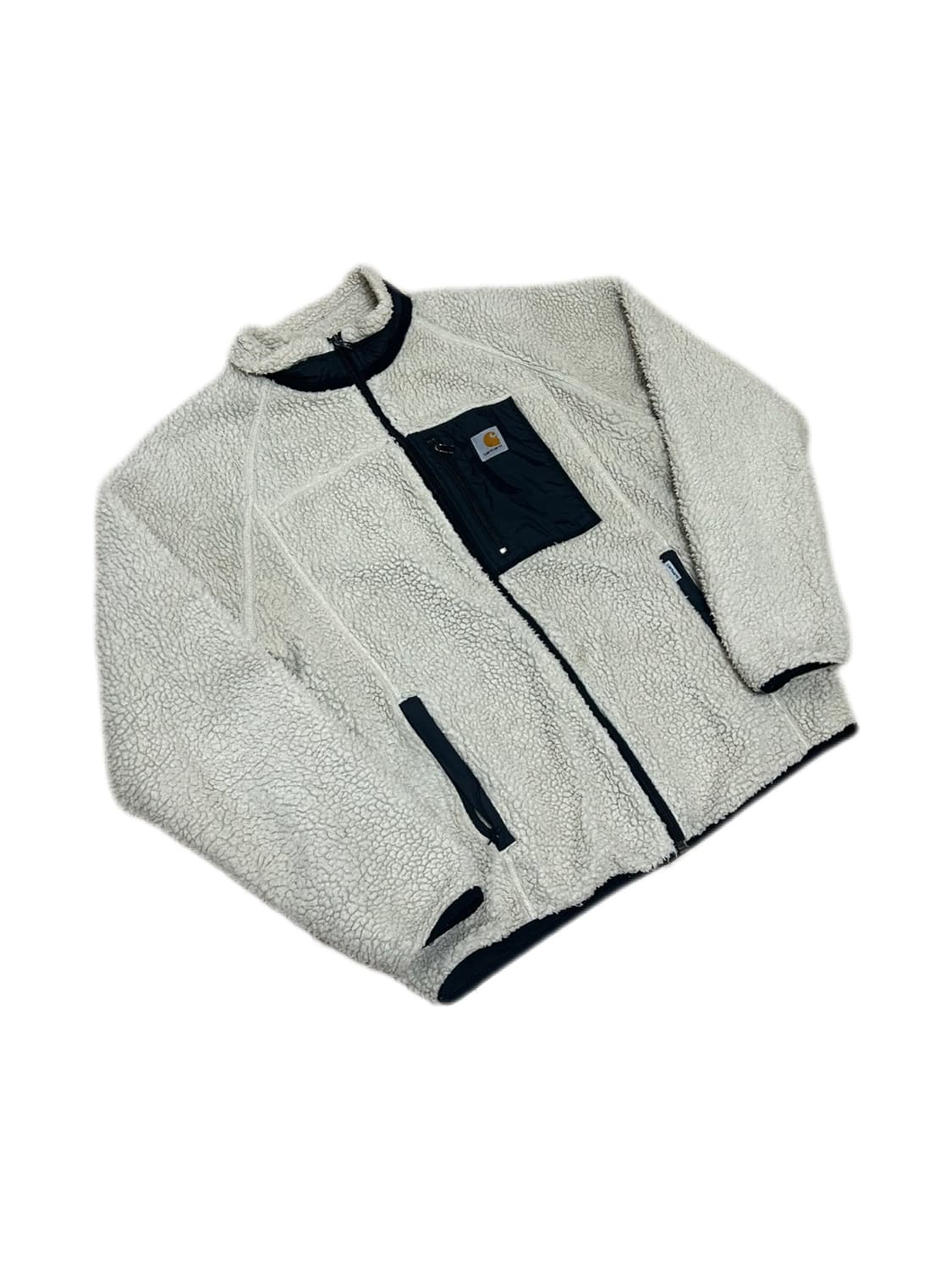 칼하트 wip 아이보리 플리스 집업 자켓 상품이미지1