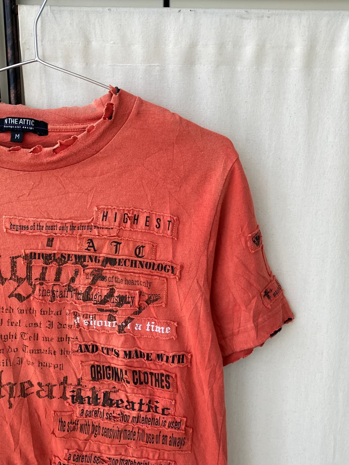 funky grunge lettering half t-shirt 상품이미지8