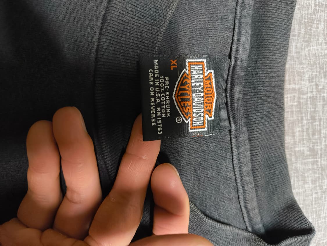 90s 할리데이비슨 로고 티셔츠 XL 상품이미지3