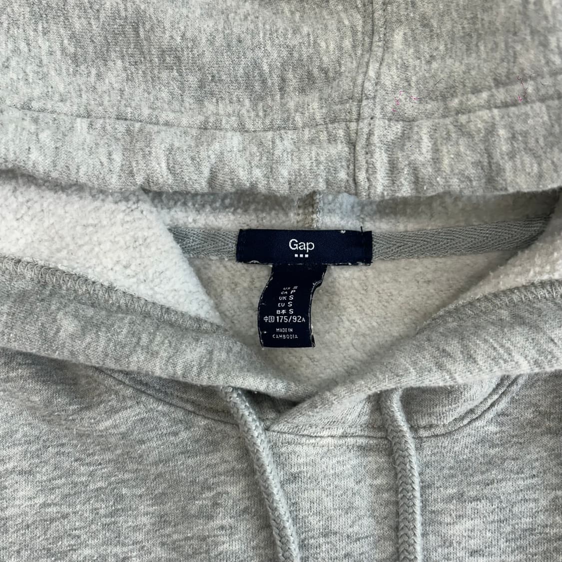 GAP 갭 블랙로고 그레이후드티 상품이미지5