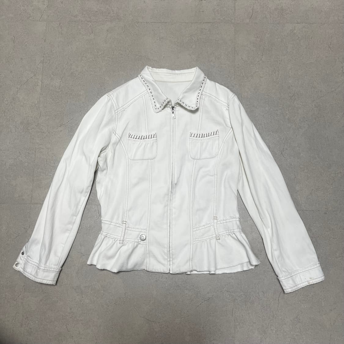 화이트 스티치 자켓 상품이미지1