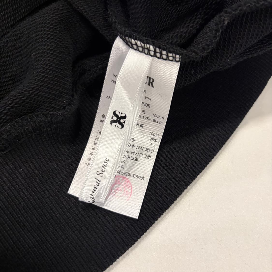 [L] 세터 Satur 스웻 블랙 후드티 D840 상품이미지7