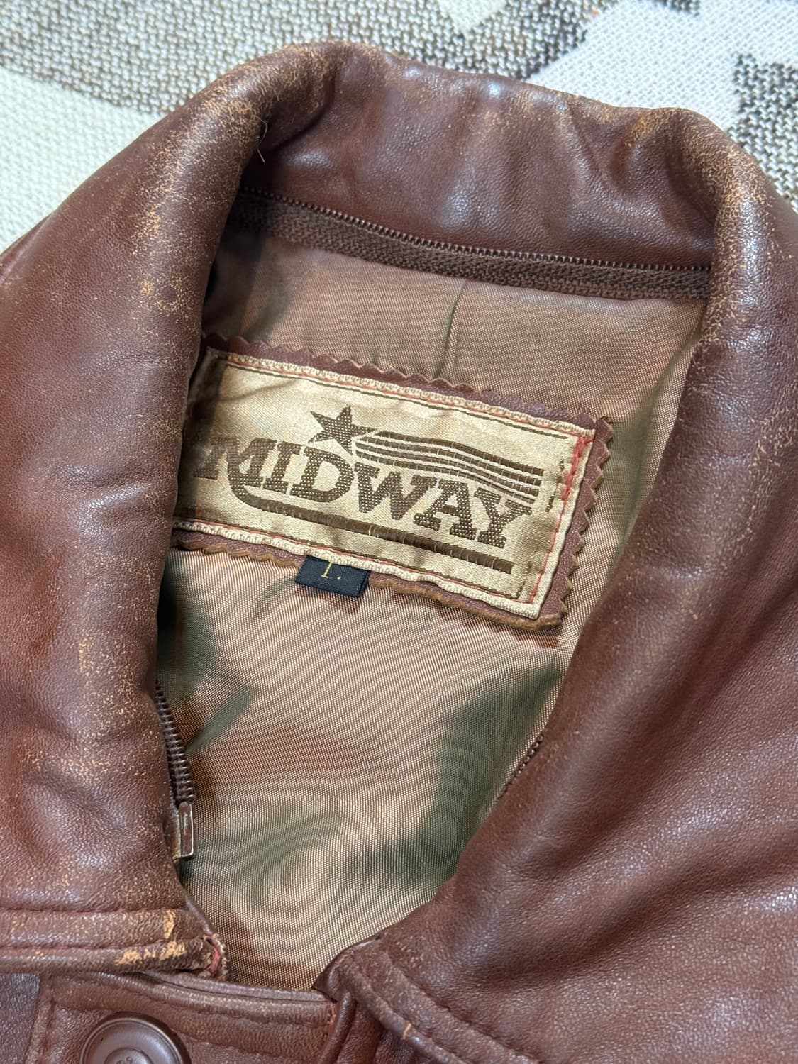 빈티지 가죽 자켓 상품이미지3