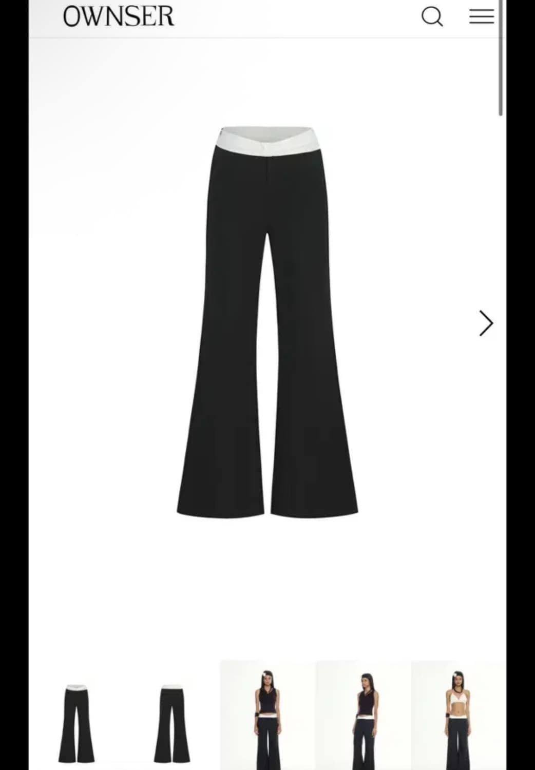 오운서) 구 런웨이티켓 앤딩리본팬츠 BK L 상품이미지1