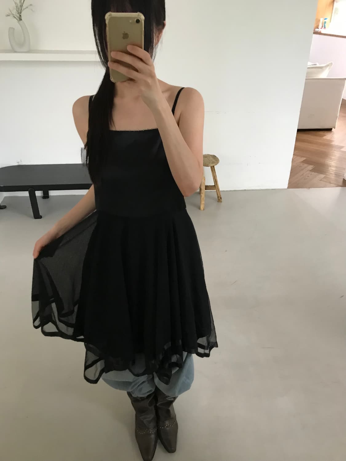 Vintage black sleeveless one-piece 상품이미지1