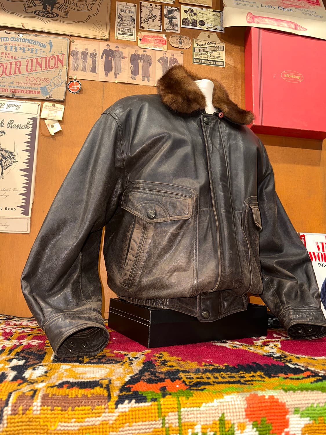 ( L-XL ) 가죽자켓 봄버자켓 레더자켓 빈티지가죽 양가죽 a2가죽 상품이미지2