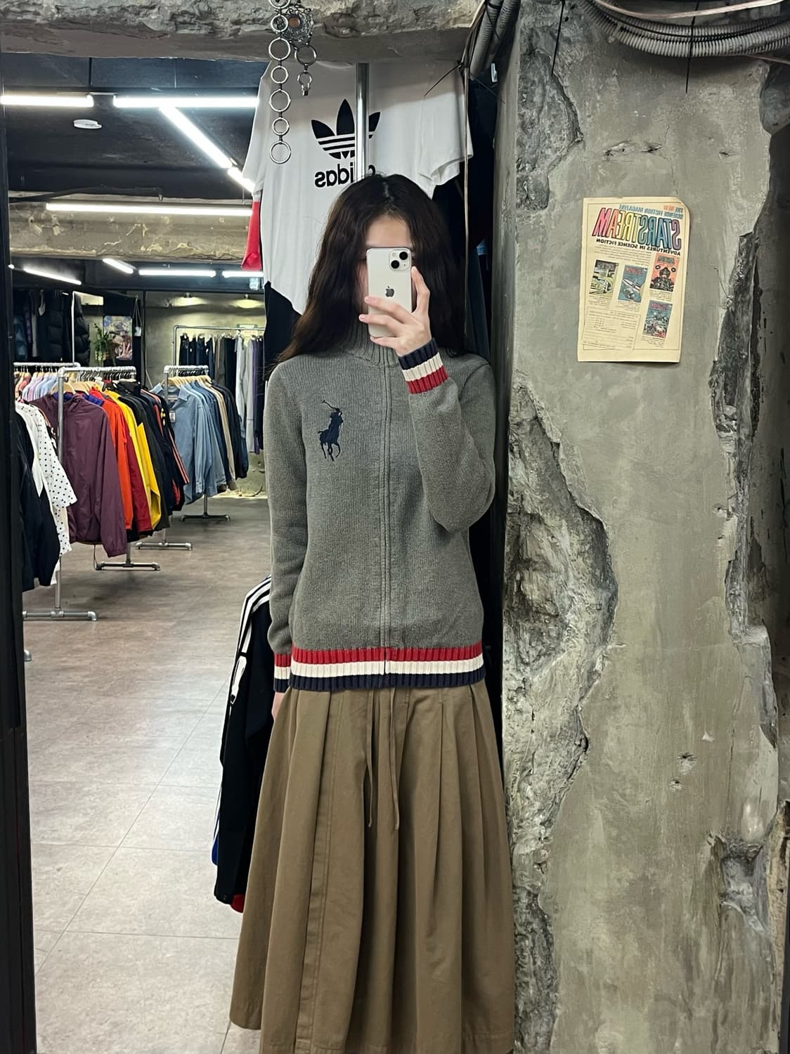 폴로 랄프로렌 빅포니 니트 집업 그레이 키즈 L #csz2170 상품이미지2