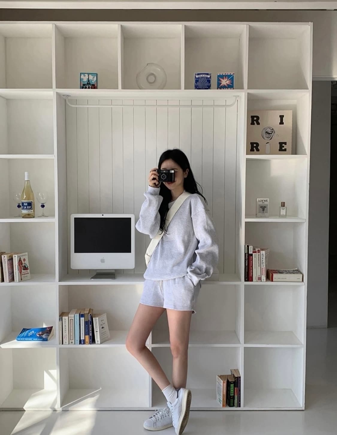 트렌디어패럴 와플맨투맨 새상품 상품이미지1