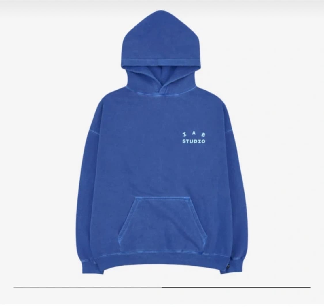 IAB STUDIO 피그먼트 후드 로얄블루 xl 아이앱후드 상품이미지1