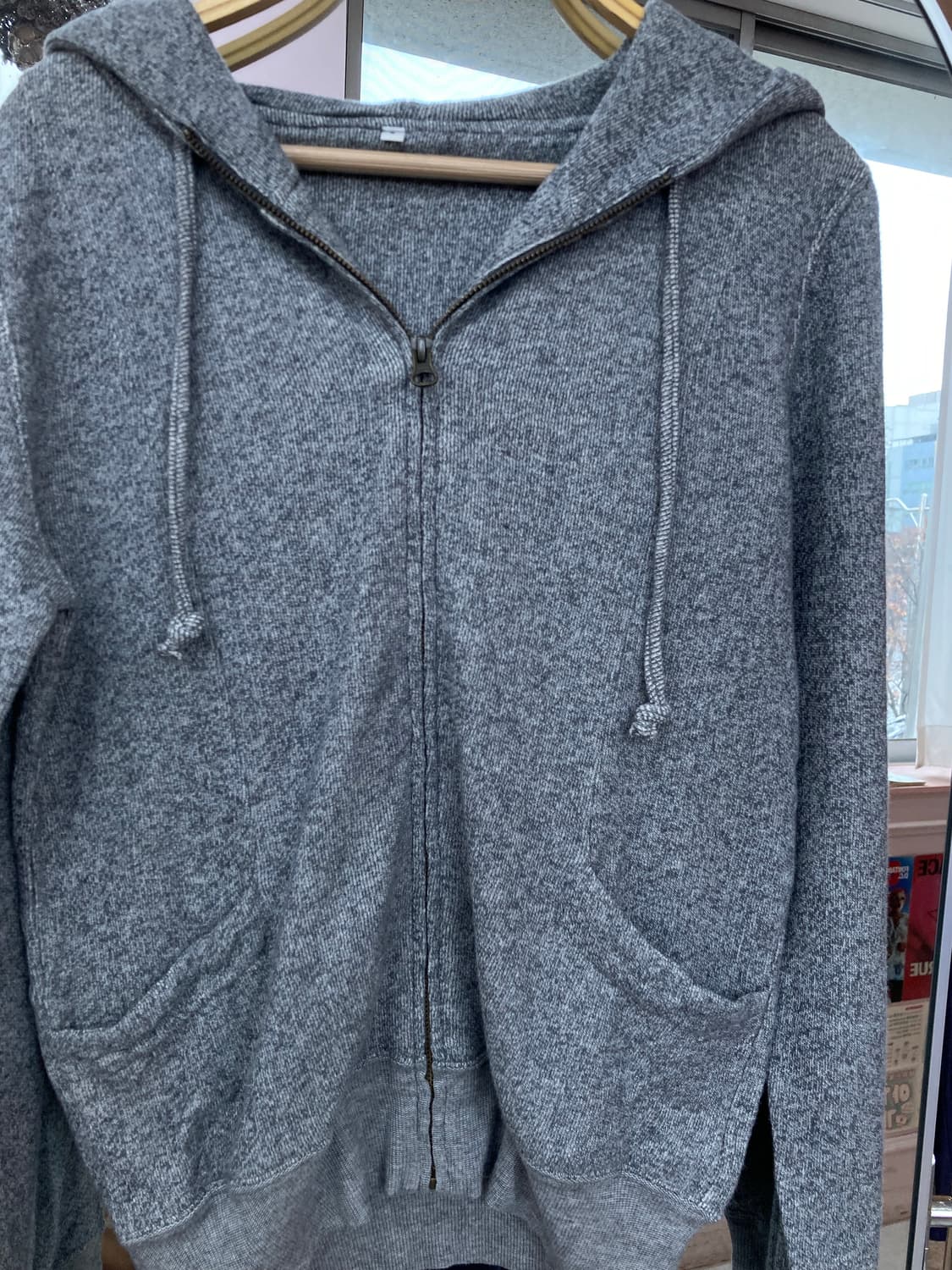 빈티지 그레이 쮸리 후드집업 상품이미지2