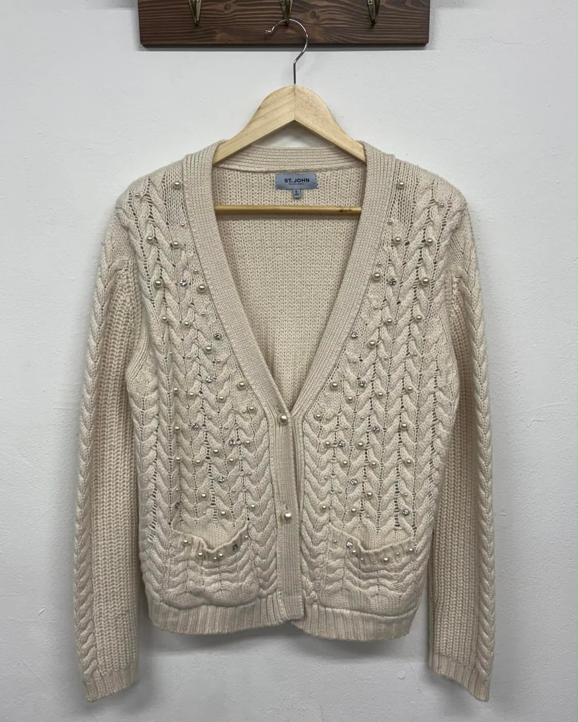 [55] 센존 블루라벨 21년 신형 펄 케이블 니트 가디건 상품이미지1