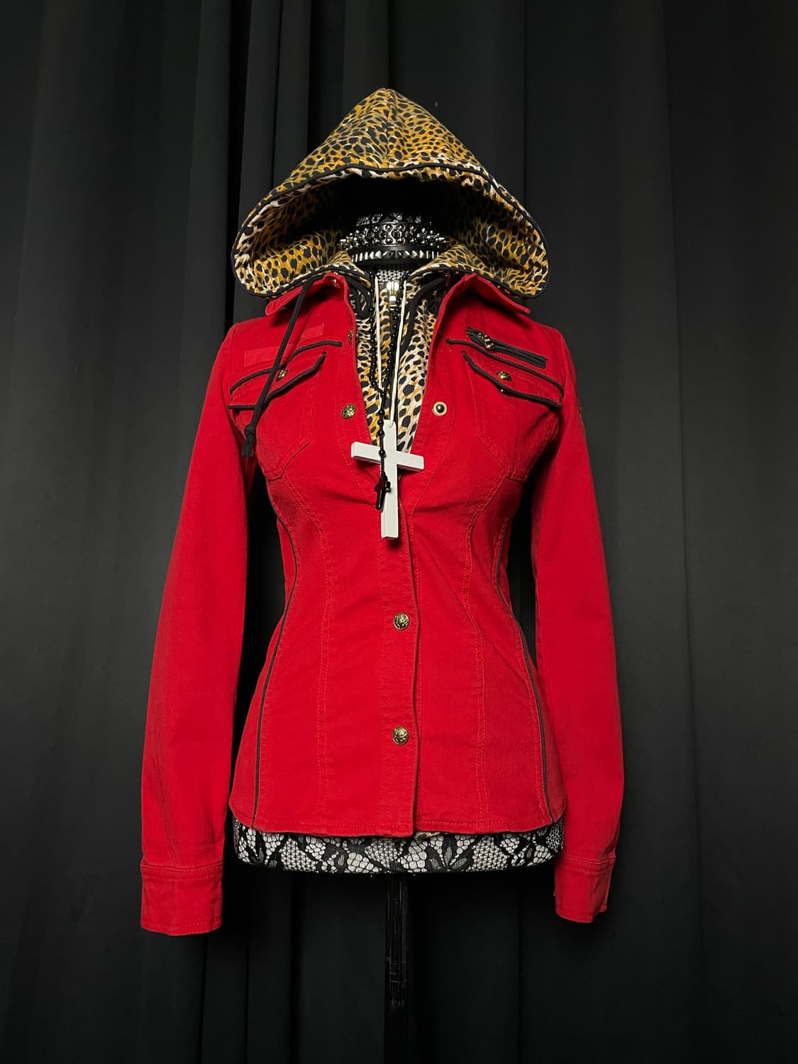 EGOIST 에고이스트 펑크 레오파드 호피 후드 자켓 상품이미지7