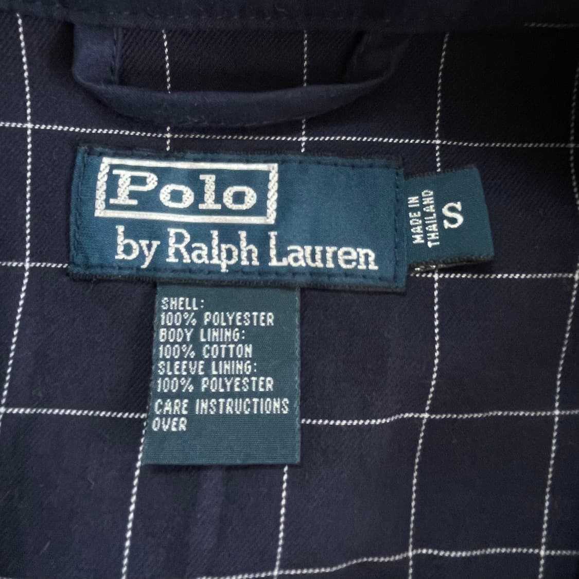 polo 폴로 랄프로렌 네이비 안감 체크 폴리쉘 자켓 상품이미지5