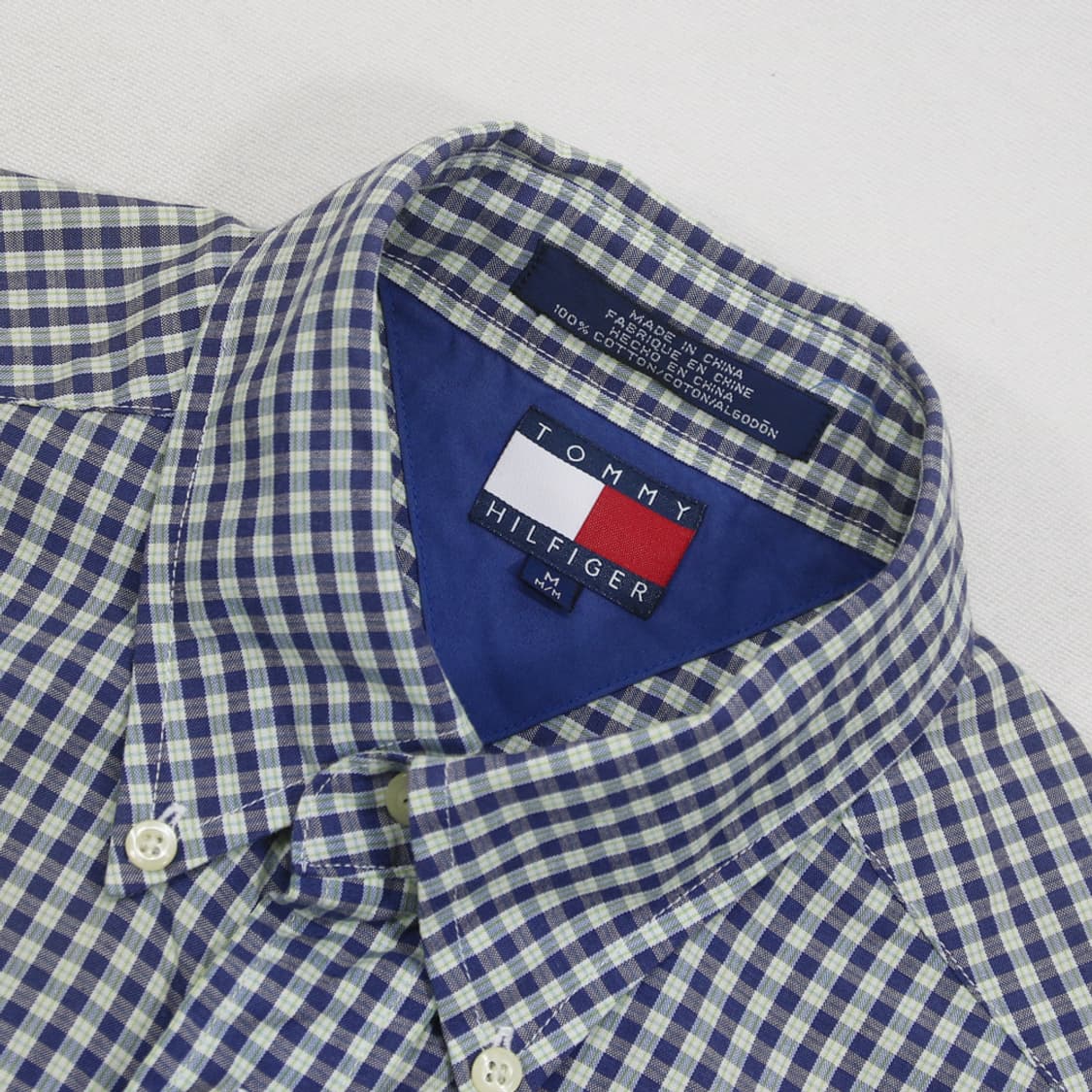 (착용컷) TOMMY HILFIGER 체크 반팔 셔츠 (남성용 100) 상품이미지5