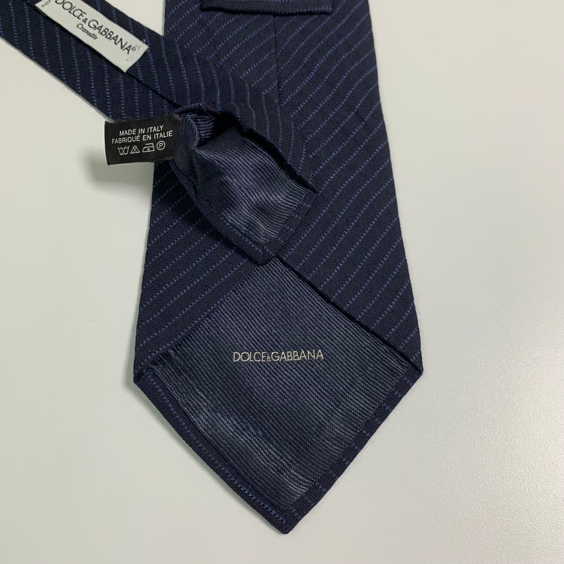 돌체앤가바나(D&G) 스트라이프 명품넥타이 혼방 신형라벨 A+ 클래식룩 상품이미지6