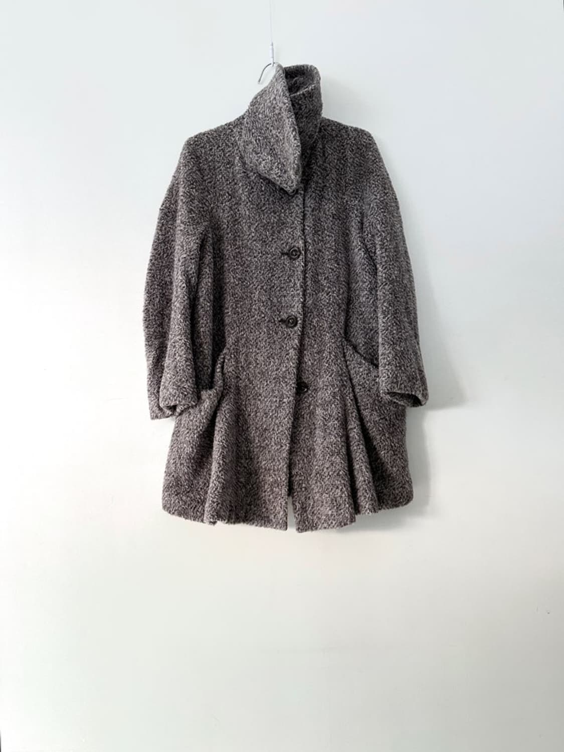 MINE high neck flare coat / brown grey 상품이미지1