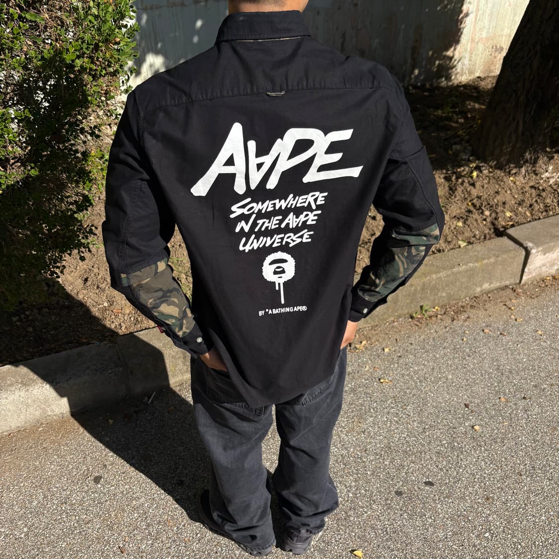 Aape 에이프 후면 빅로고 카모패턴 셔츠 상품이미지1