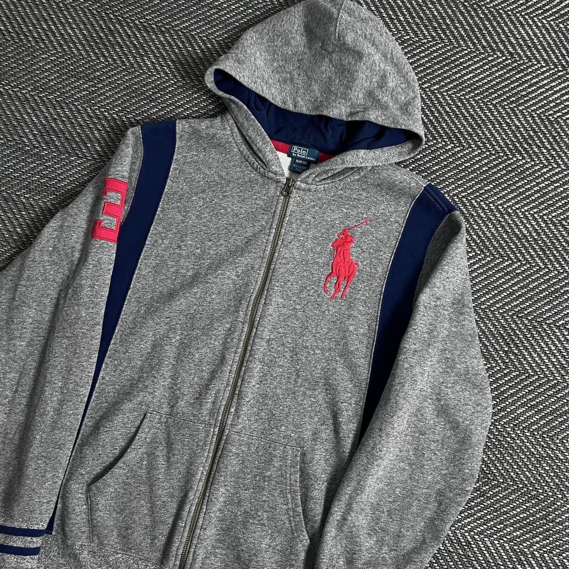 폴로 랄프로렌 빅포니 배색 후드 집업y 2927 상품이미지1