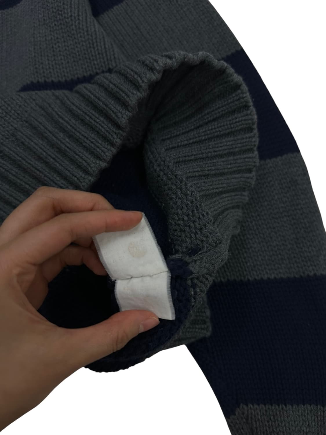 00s 폴로 줄무늬 니트 그레이&네이비 (L) 상품이미지7