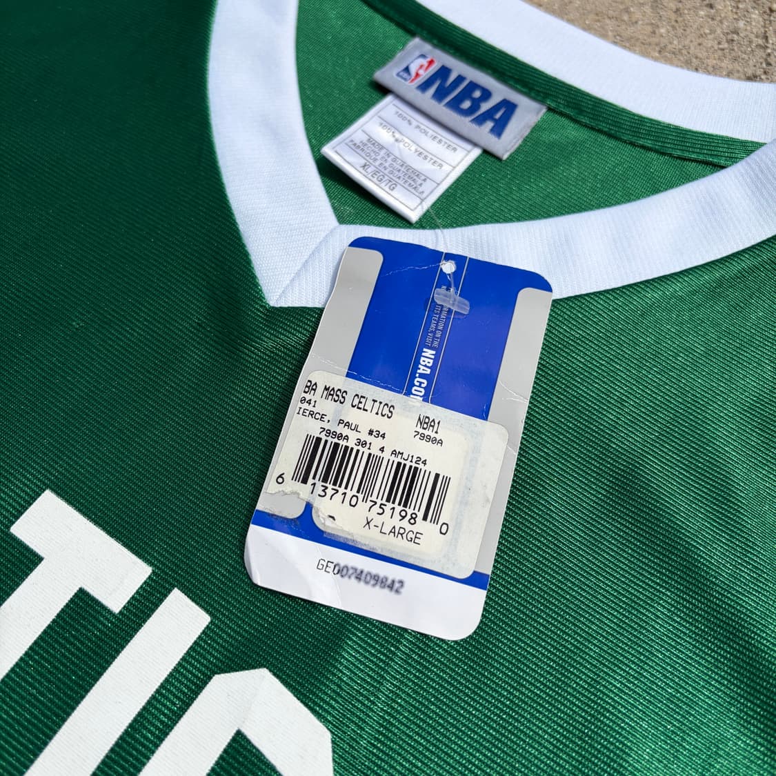 NBA OG 보스턴 셀틱스 폴 피어스 빈티지 농구져지 유니폼 XL 상품이미지6