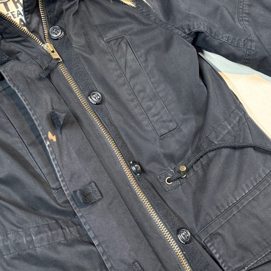 M) GARAGE 개러지 퍼 트리밍 파카 야상 점퍼 상품이미지6