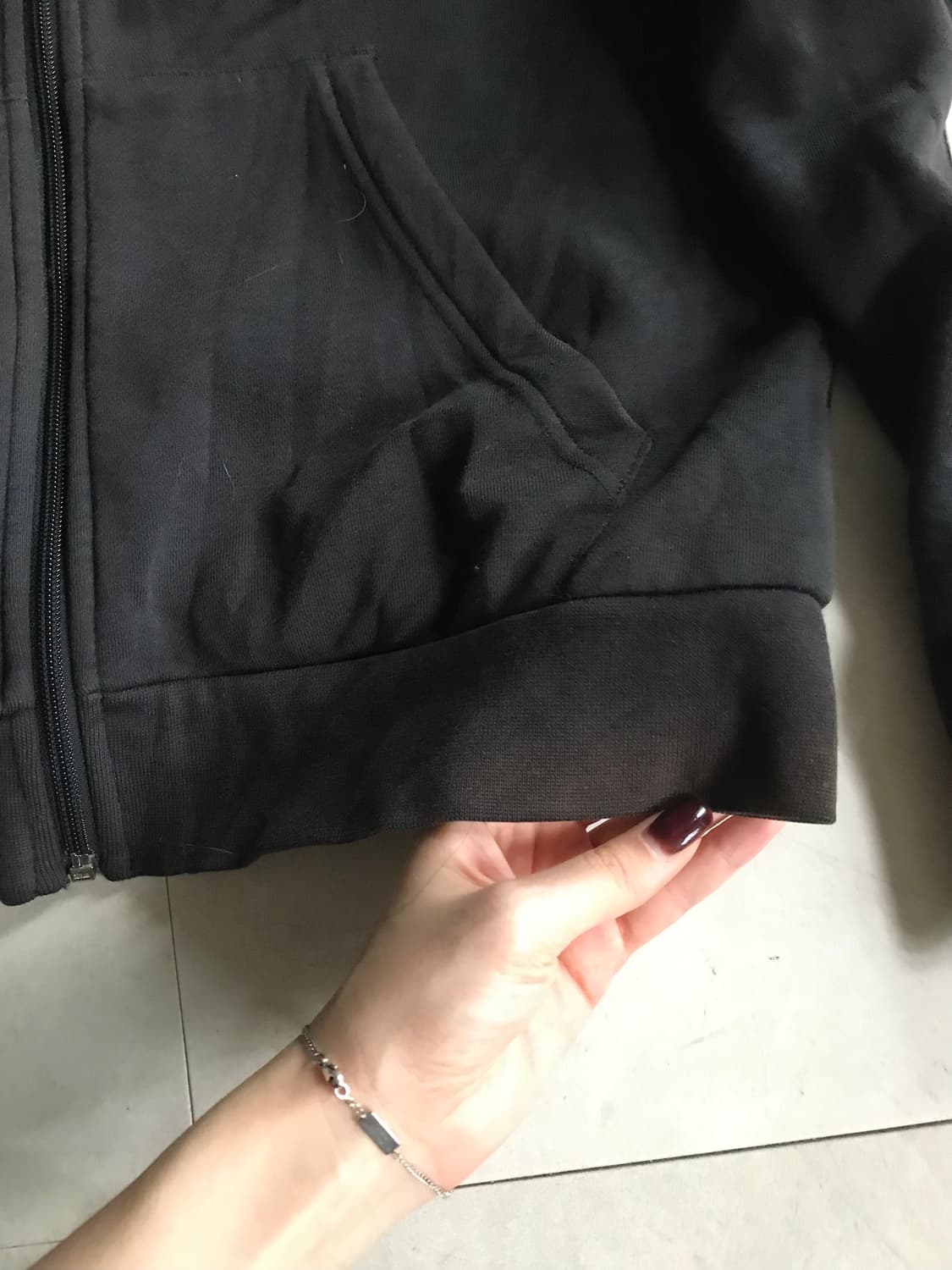 아디다스 블랙 오버핏 후드집업 상품이미지8