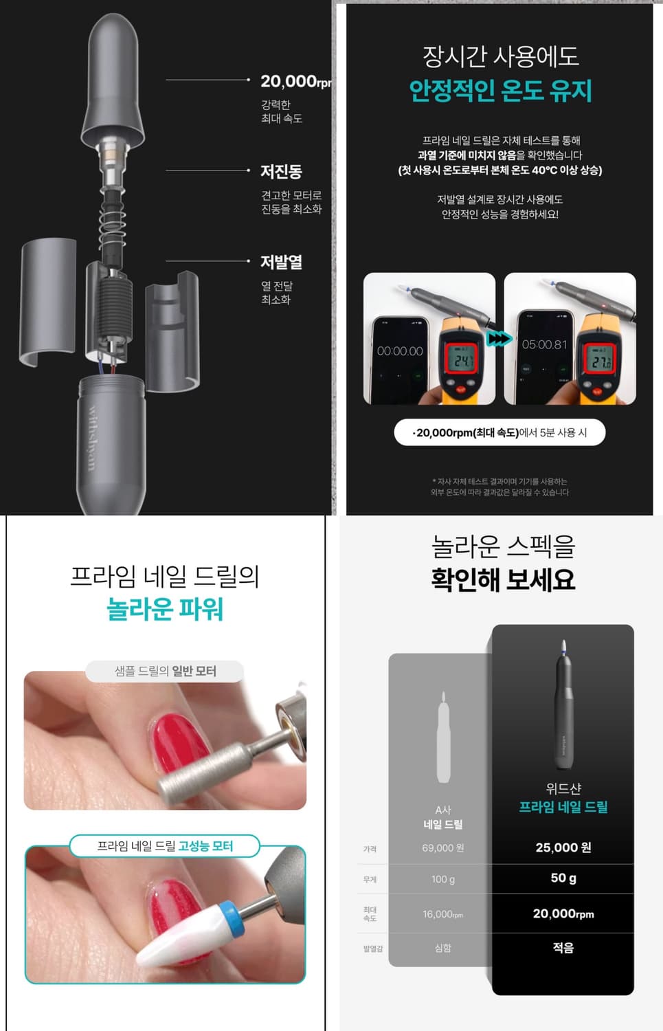 위드샨 프라임 네일 드릴 세트 새상품 상품이미지5
