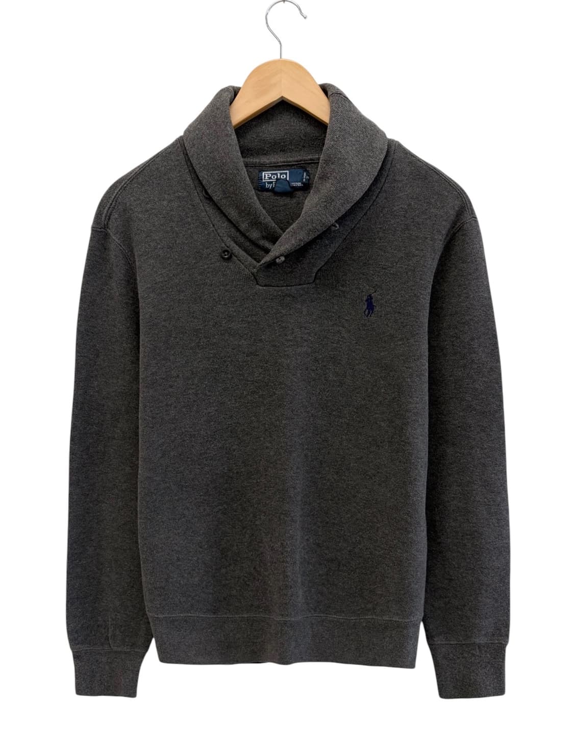 폴로 숄카라 니트 차콜 (S) 상품이미지1