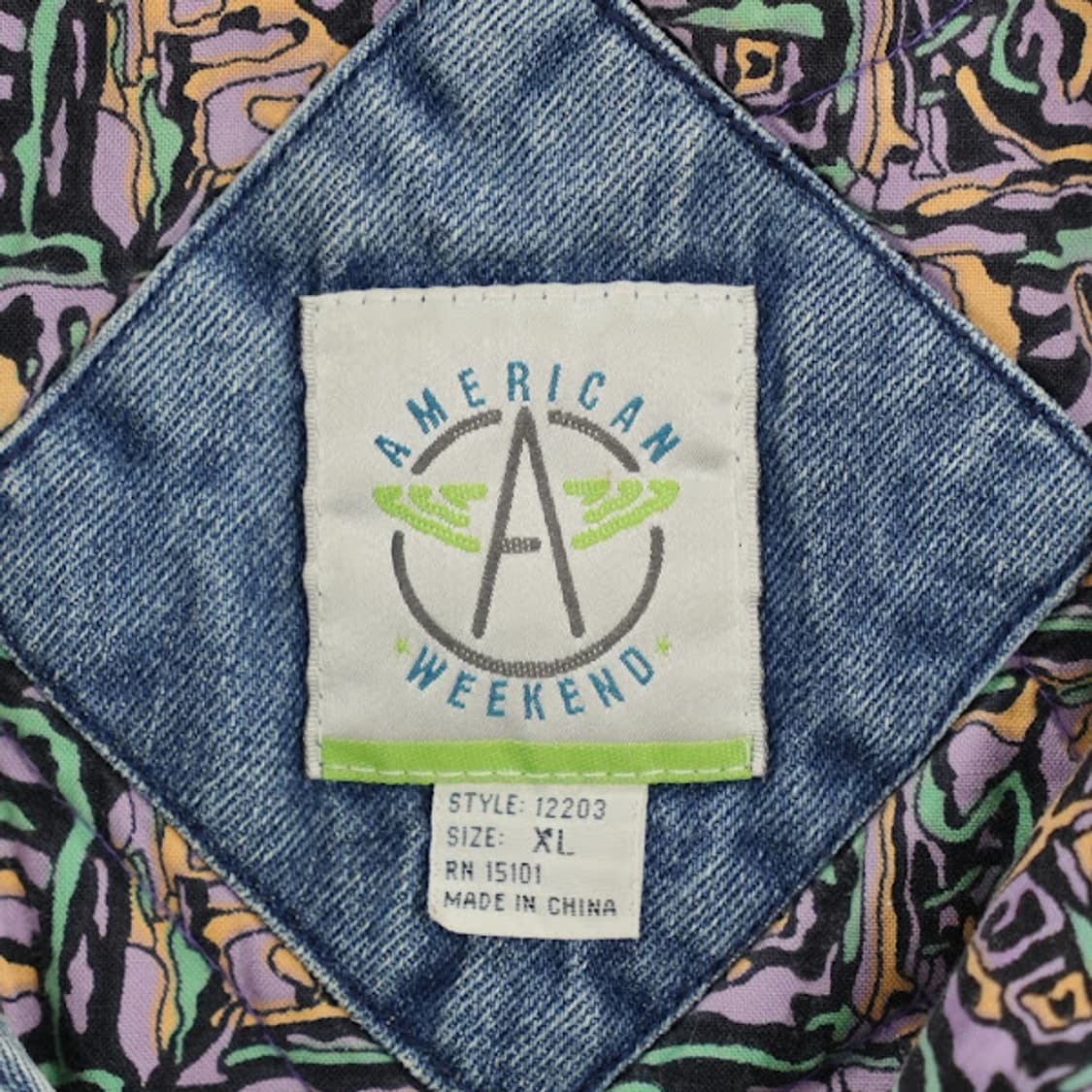 1990년대 빈티지 American Weekend 데님 헤비 코트 상품이미지5
