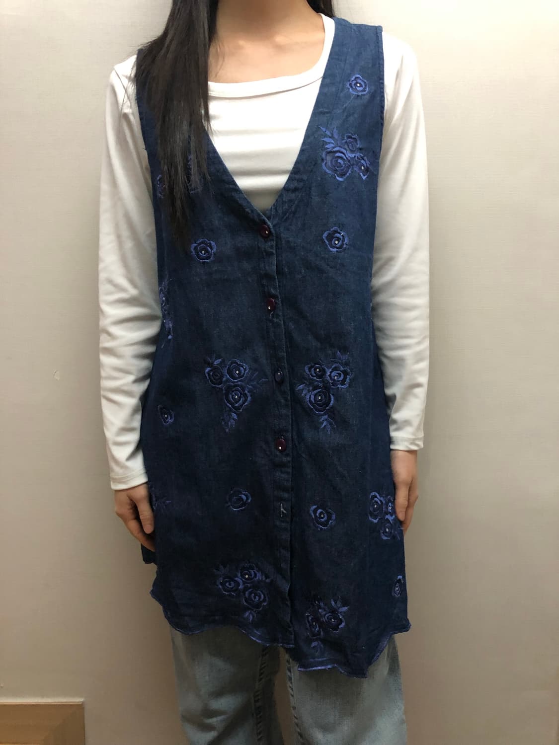 빈티지 데님 오리엔탈 베스트 상품이미지3