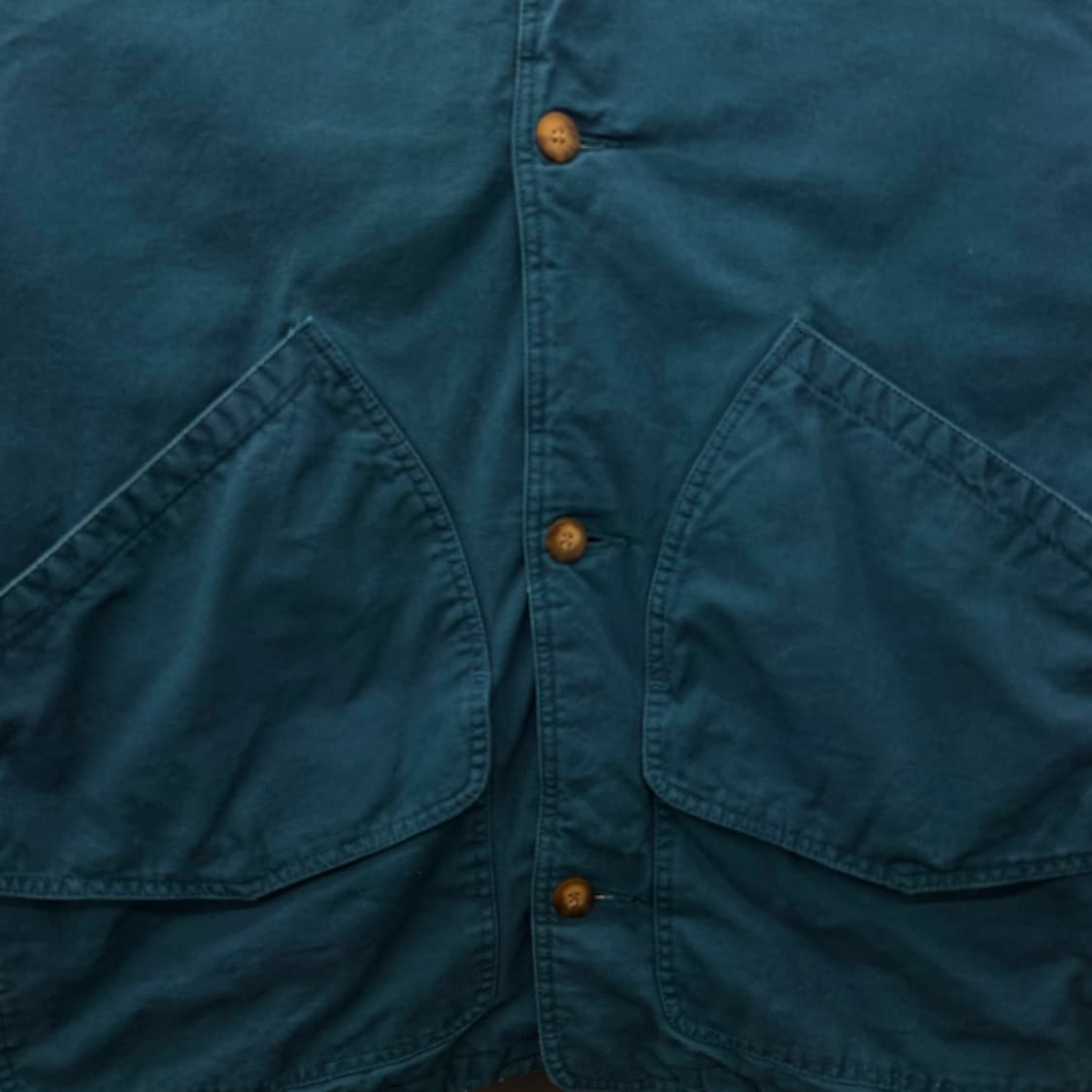 80s USA 헤비 캔버스 체크 라이닝 워크 헌팅 초어 자켓 청록 상품이미지4