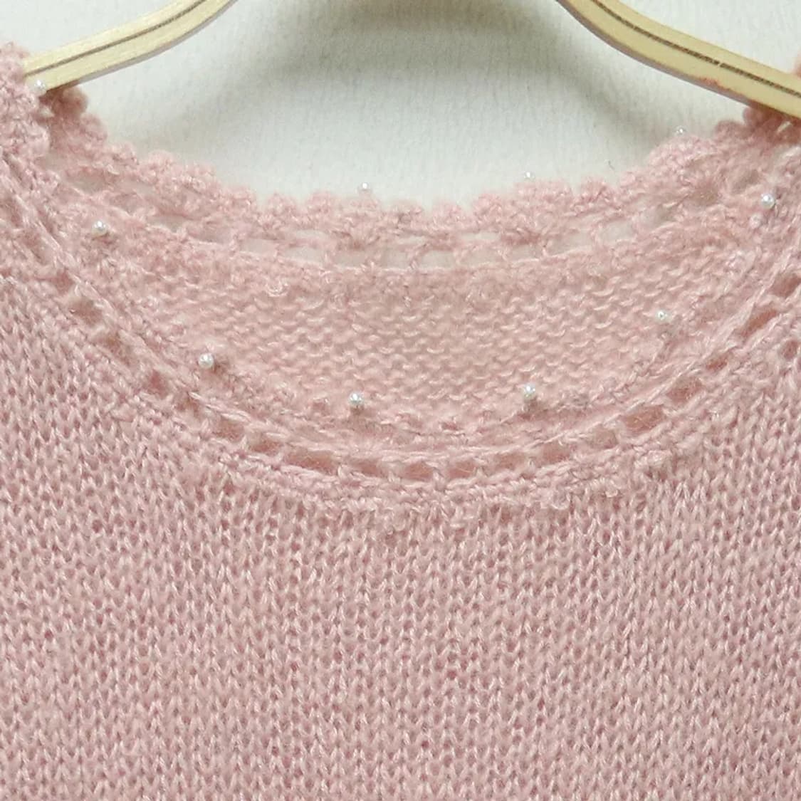 ADESSO CERCHIO 진주 포인트 모헤어 혼방 니트 60288 상품이미지3