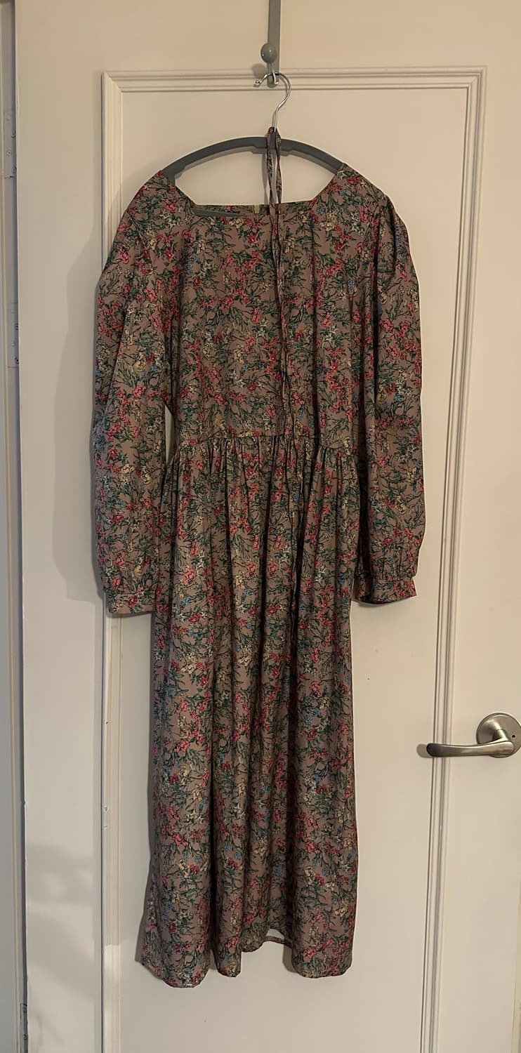 빈티지 플라워 롱 원피스 상품이미지3