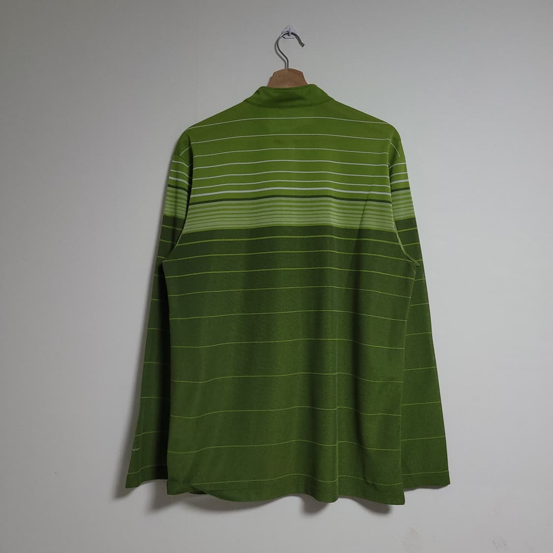 (XL) COLUMBIA 컬럼비아 그린 스트라이프 긴팔 티셔츠 하프집업 상품이미지4