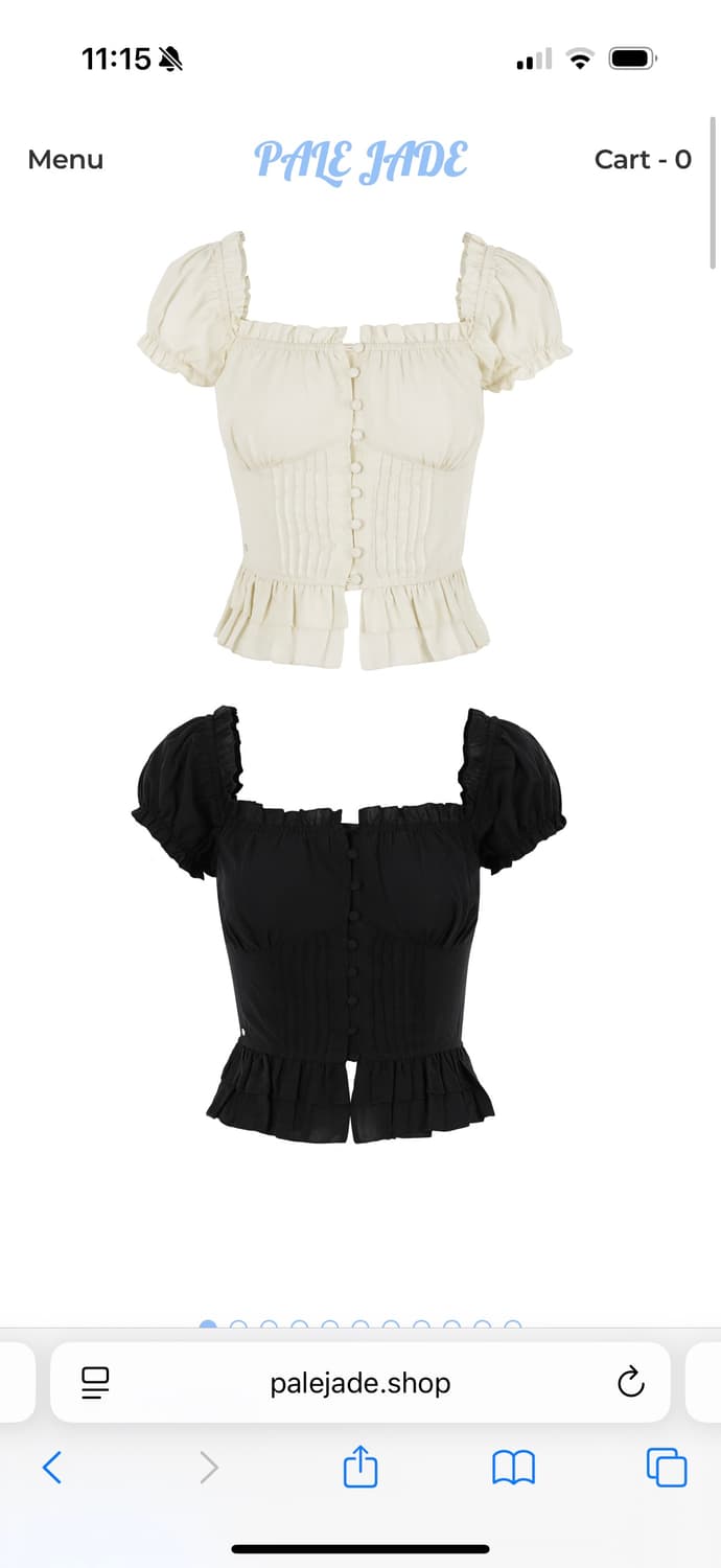 페일제이드 Pale Jade Jully Frill Button BL 상품이미지1