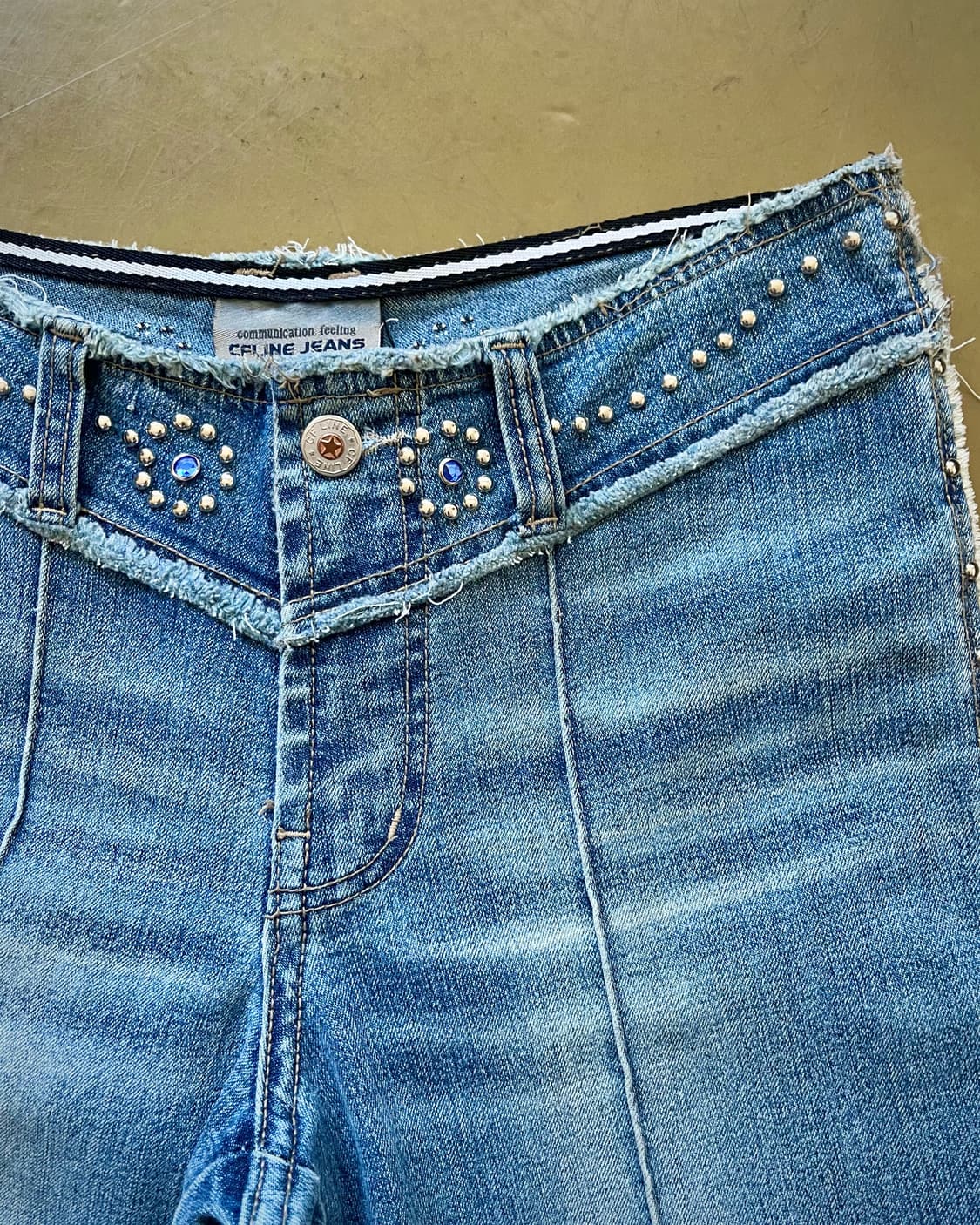CFLINE JEANS Studs & Gem Flare Jeans 상품이미지5