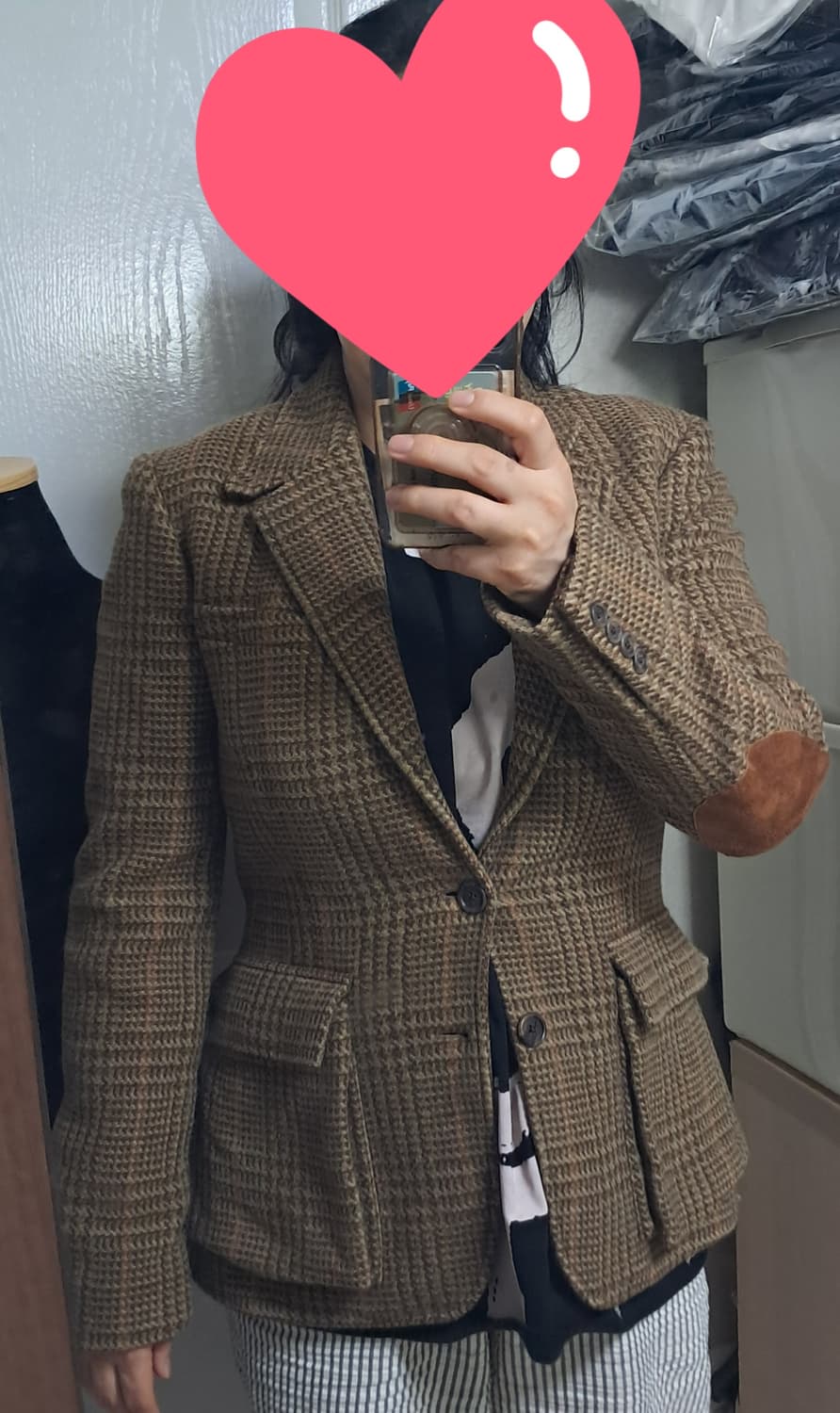 랄프로렌 체크 울 모직 자켓 블레이저 8(약55~66) 상품이미지10