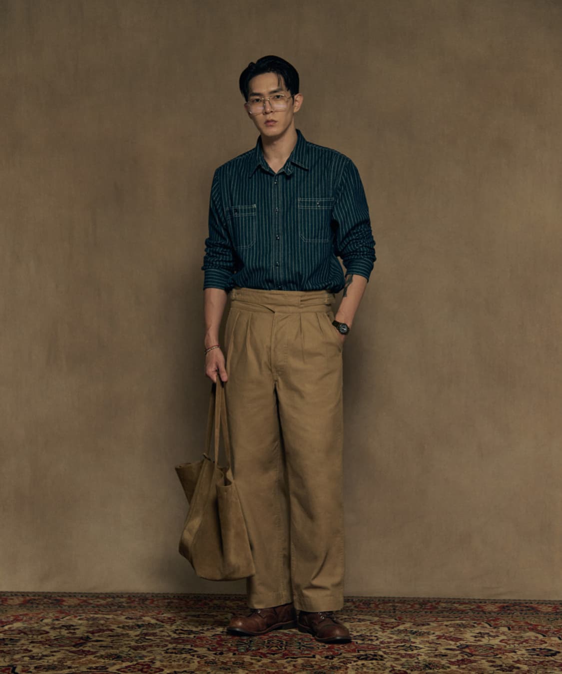 (L~XL)브론슨 논스탁 아미 투턱 구르카팬츠 카키베이지 상품이미지1