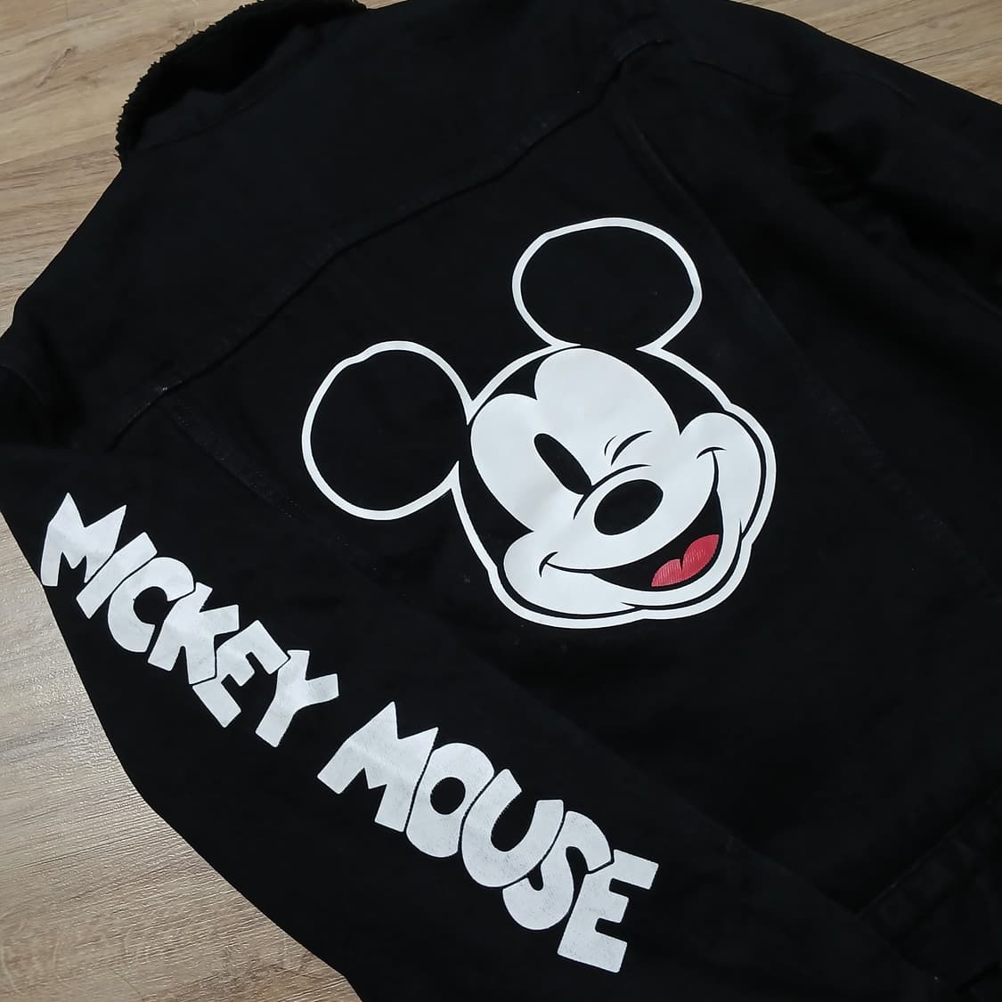 Levis 리바이스 미키마우스 콜라보 쉐르파 흑청 데님자켓 양털 상품이미지1