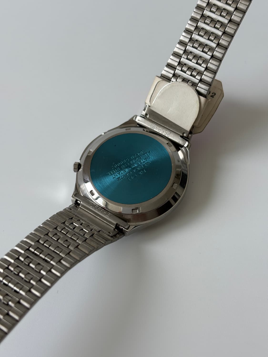 리코 1980년대 네이비 다이얼 실버 리쿼츠 남성 데드스탁 상품이미지5