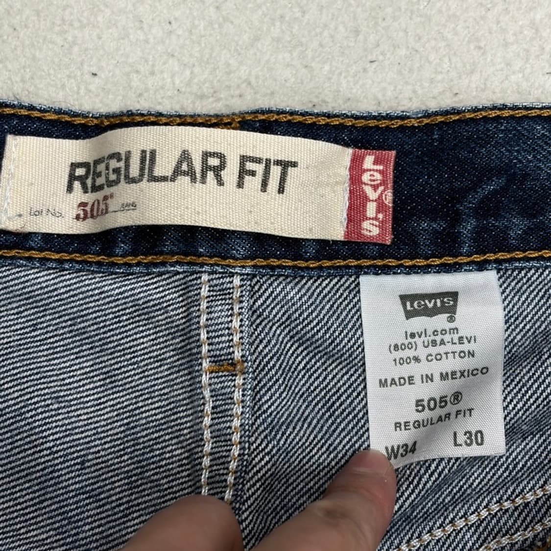 LEVI'S 505 레귤러 스트레이트핏 데님진 34X30 상품이미지4