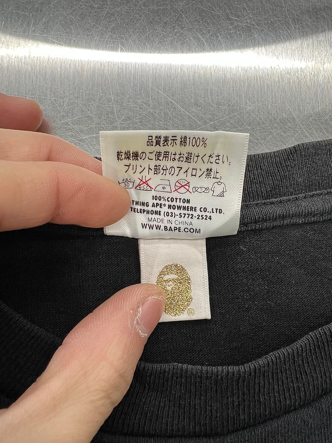 베이프 블랙 컬리지 빅 사루 티셔츠 상품이미지8