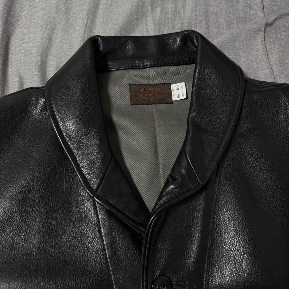 [40]트로피 클로딩 Steer hide A-1 숄 카라 스포츠 자켓 상품이미지7