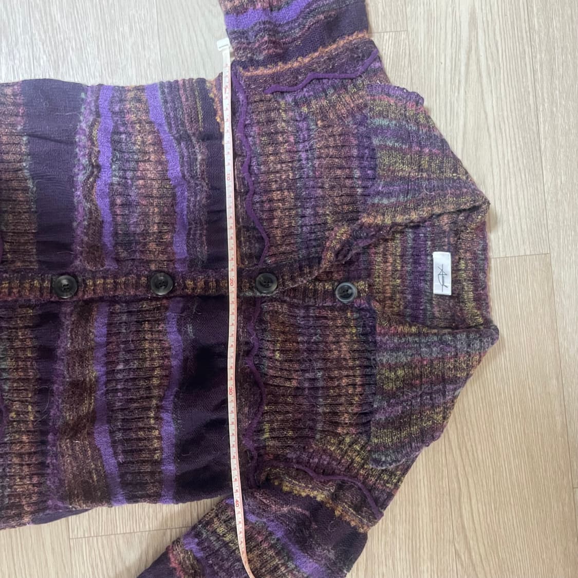 빈티지 멀티컬러 니트 가디건 상품이미지4