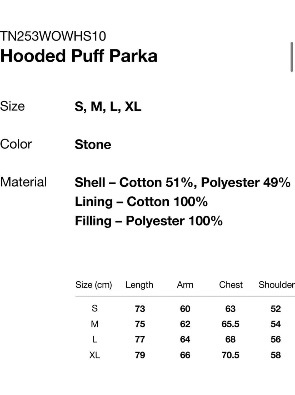 Hooded Puff Parka Stone 상품이미지3