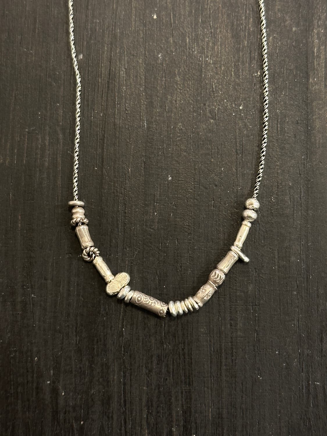 Musta karensilver mix necklace 상품이미지1