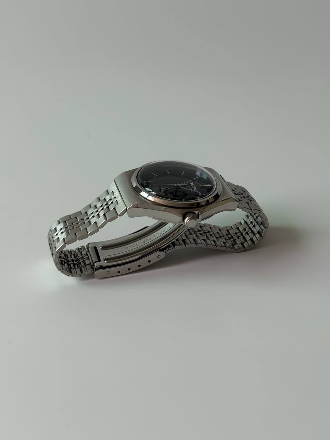 세이코 1980년대 Silverwave 네이비 다이얼 실버 쿼츠 남성 상품이미지4